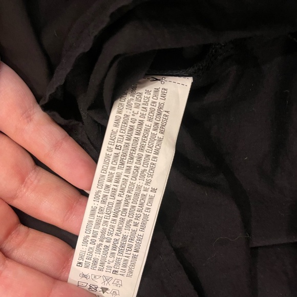 English Factory‎ Black Ruffle Mini Dress 2X 100% Cotton Smocking Square Neck - Picture 10 of 11